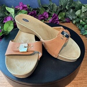 NWOB Dr. Scholl’s American Lifestyle Collection Classic Sandals Sz 9 Tan/Brown